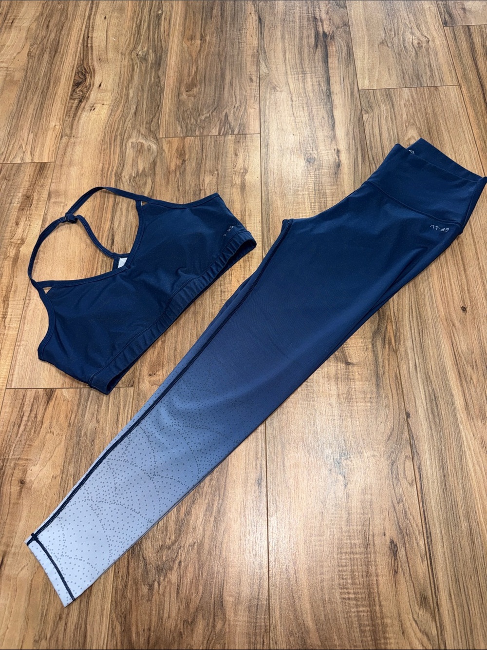 Navy Blue R - 33 Activewear Set - Sports Bra & Leggings